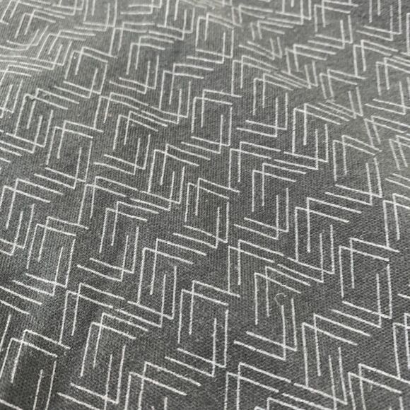 Awearness Kenneth Cole Polo Shirt Mens 2XL Gray Slim Fit Long Sleeve Geometric - Picture 16 of 16